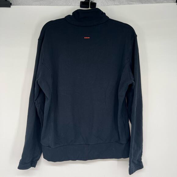 Hugo Boss Orange Victory Zip Thru Sweatshirt Men's Size L Charcoal 100% Cotton - Picture 3 of 11